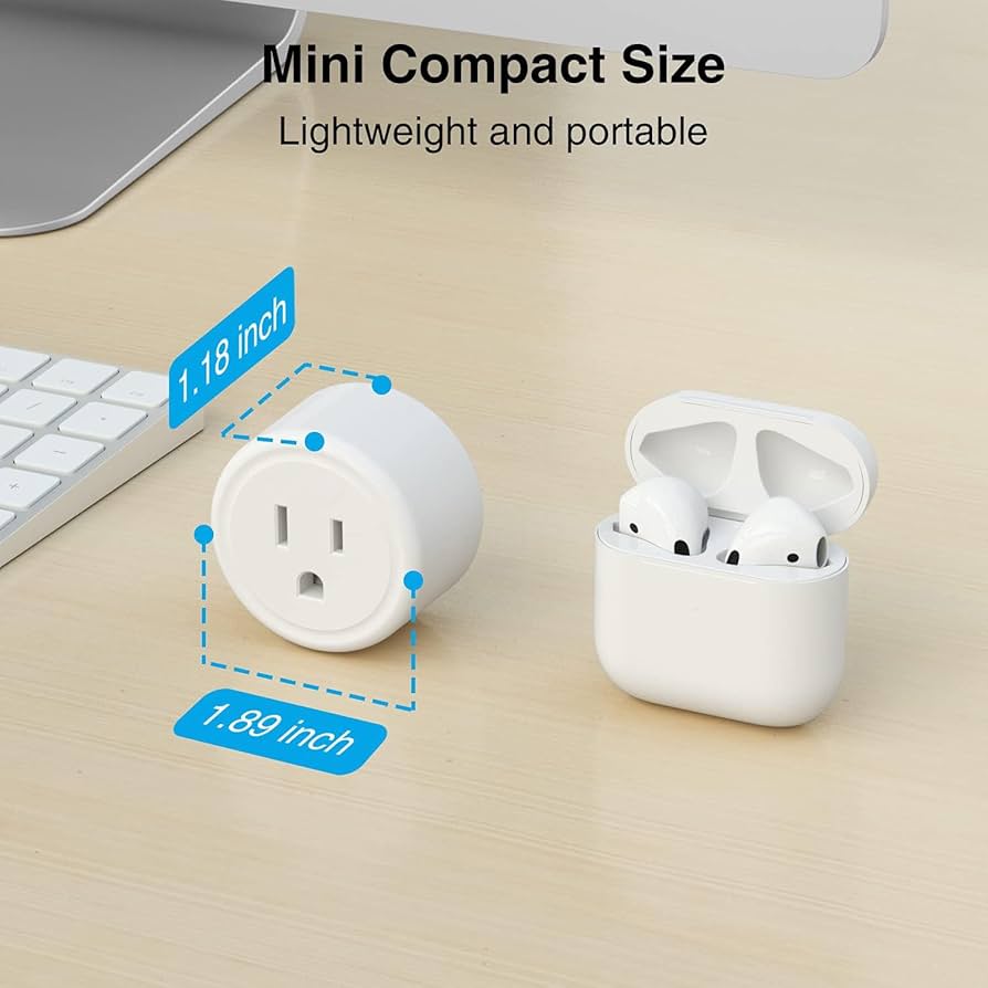 Mini Smart Plug, 2.4G Wi-Fi Outlet Socket Works with Alexa